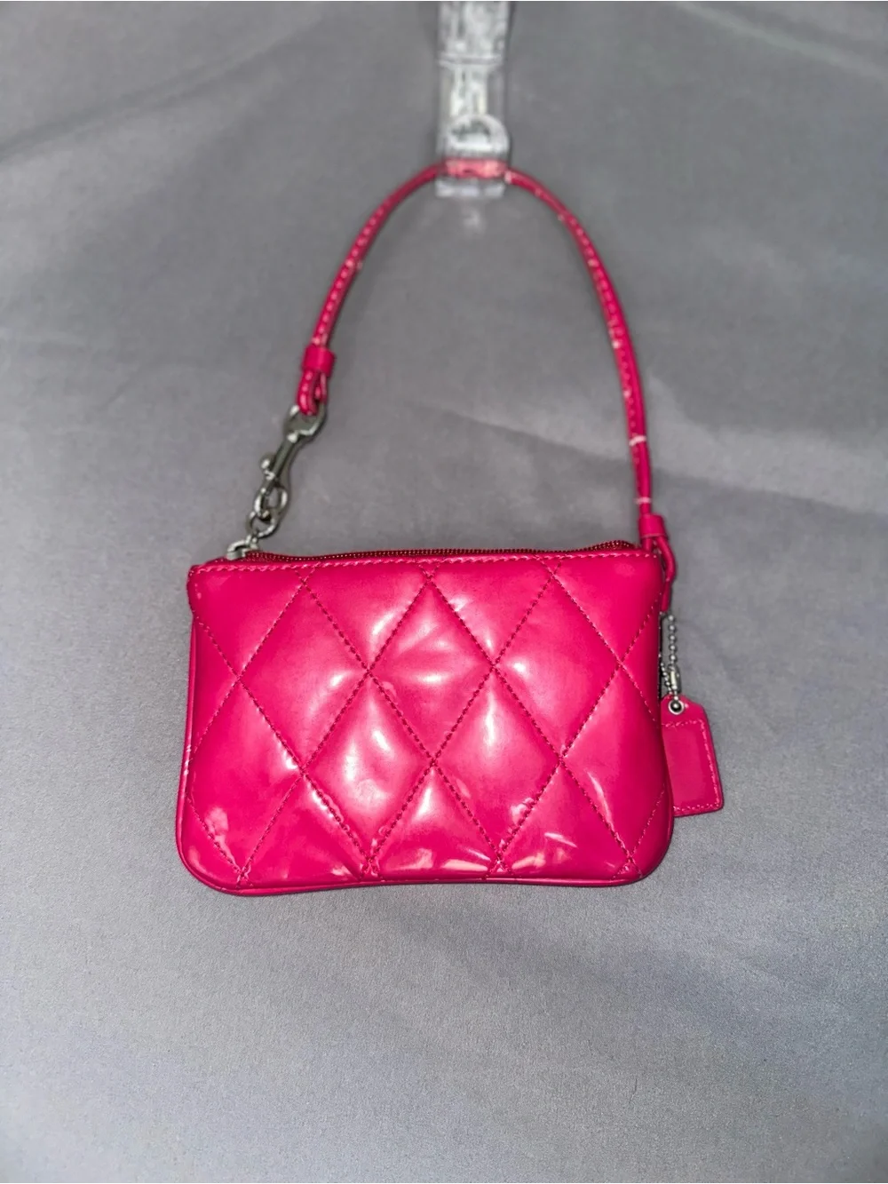 Coach Quilted Leather Wristlet - Pink